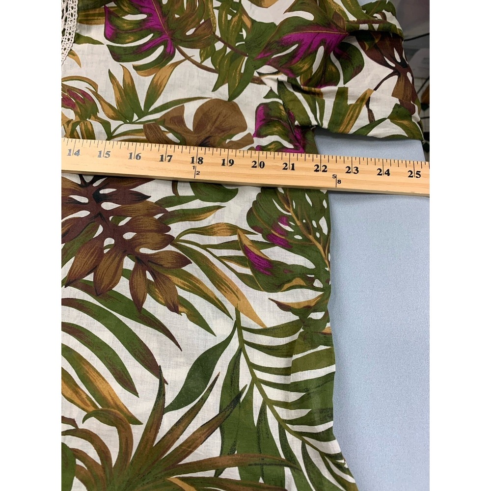 Charter Club Women Shirt 16 Floral Tropical Old Money Preppy Travel Resort Beach - Picture 6 of 8